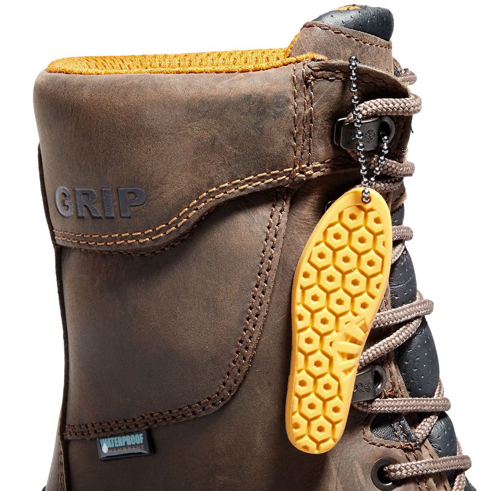 Botas Masculino - Timberland Pro Rip Saw 9\" Comp Toe Logger - CDVGP7930 - Marrom